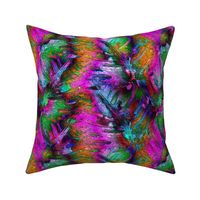 LARGE MONSTERA PSYCHEDELIC AUTUMN RAINBOW 8 METALLIC EFFECT 2 PSMGE