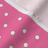 White Pearl Dots on Pink