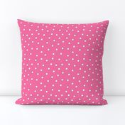 White Pearl Dots on Pink