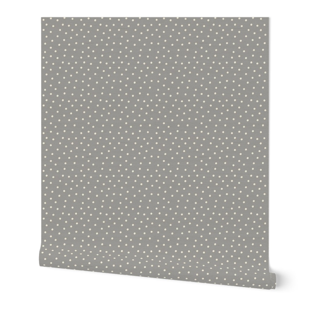 White Pearl Dots on Gray