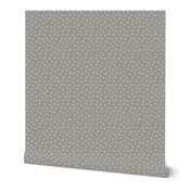 White Pearl Dots on Gray