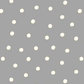 White Pearl Dots on Gray