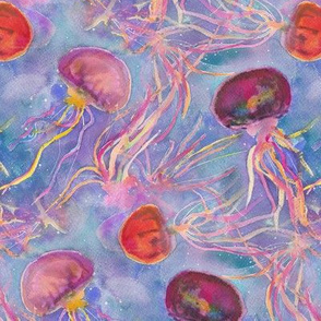 JELLYFISH FREEDOM DANCE WATERCOLOR ORIGINAL