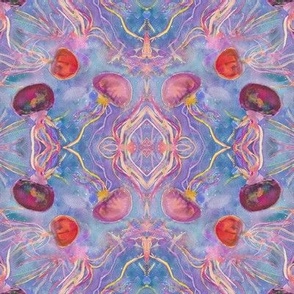 JELLYFISH DANCE KALEIDOSCOPE WATERCOLOR ORIGINAL