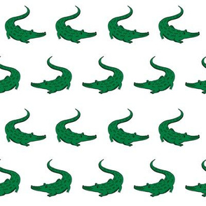 gator fabric animal nature design white