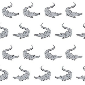 gator fabric animal nature design grey