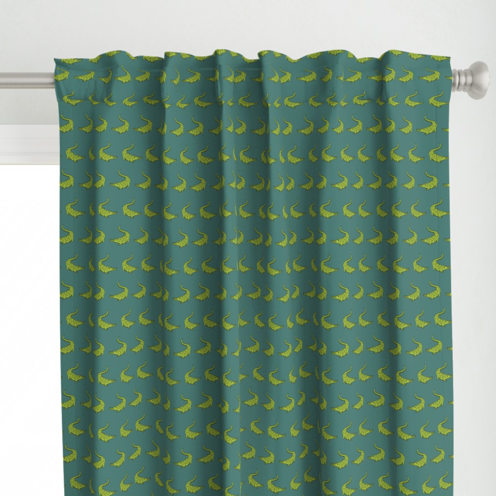 gator fabric animal nature design green