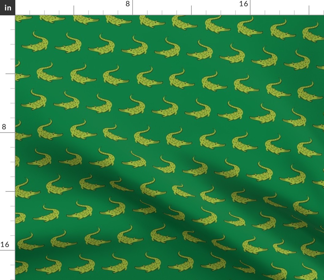 gator fabric animal nature design light_green