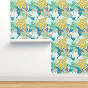 Blossoms Modern Turquoise