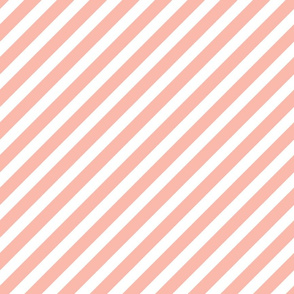 peach diagonal stripes fabric