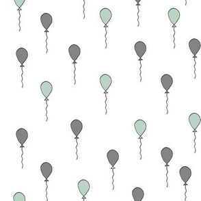 balloons fabric // mint and grey balloon fabric nursery baby design by andrea lauren