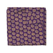 Golden Apple Prints on Dark Purple large scale