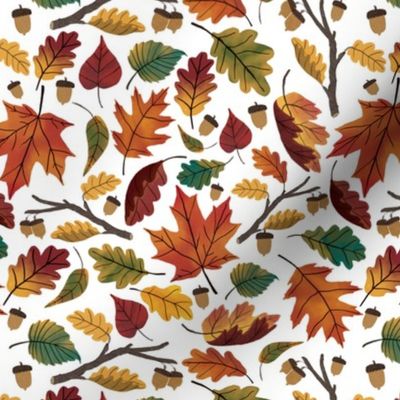 Fall Leaf Pattern Fabric | Spoonflower