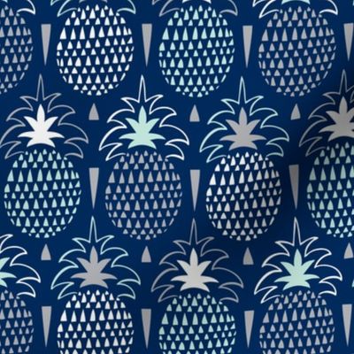 Fresh Picked - Summer Pineapple Geometric Navy