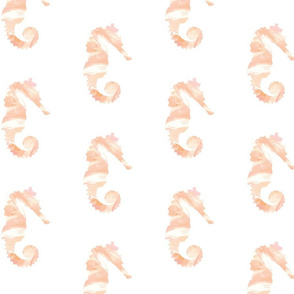 Pink Watercolor Seahorse