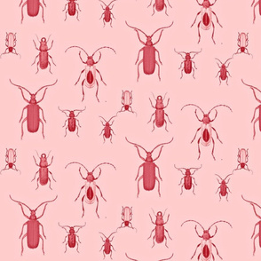 Pink Bugs Toile