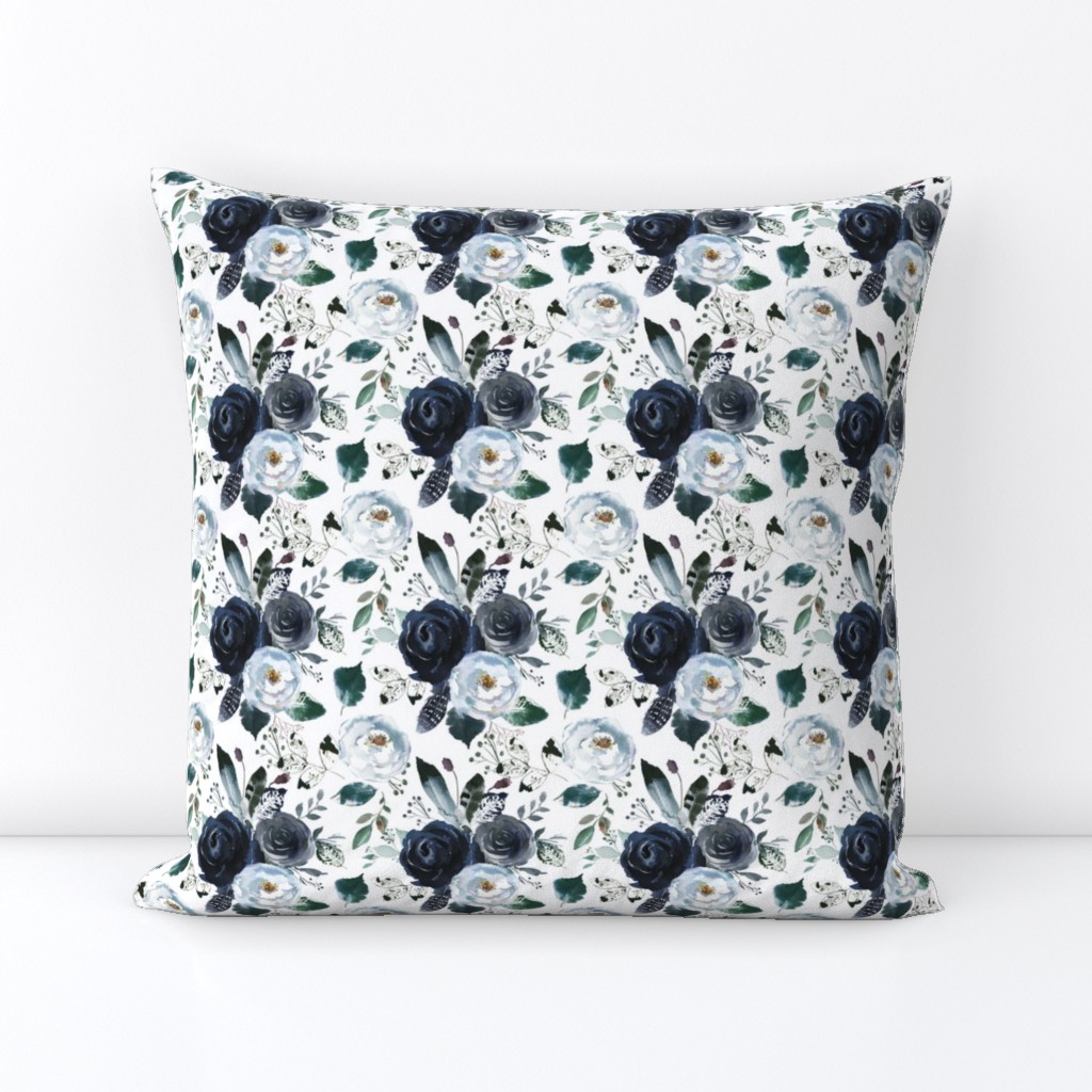 Boho Navy Peony Florals