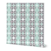 Othello - Midcentury Modern Geometric Grey & Mint