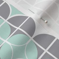 Othello - Midcentury Modern Geometric Grey & Mint