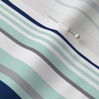 Swingset Stripe - Mint Navy Grey