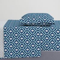 Trevino - Geometric Navy Blue & Mint