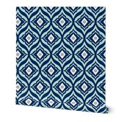 Trevino - Geometric Navy Blue & Mint