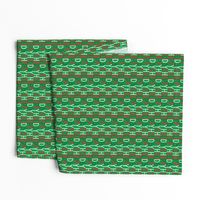 Happy Holidays Green Red Christmas Pattern