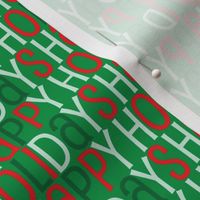 Happy Holidays Green Red Christmas Pattern