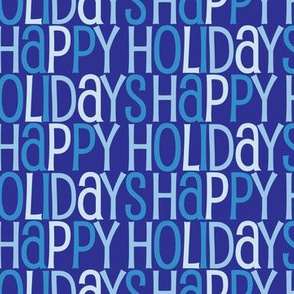 Happy Holidays in Different Shades of Blue Blues