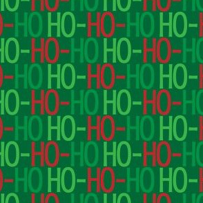 Ho Ho Ho - Christmas Santa - Ho Ho Ho Pattern - Green Red - Christmas Fabric Cute - LAD20