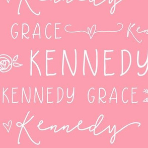 Girls Personalized Name Baby Fabric - Kennedy Grace