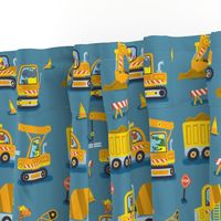 Construction Trucks (slate blue) LARGE