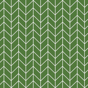 green chevron fabric