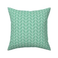 green chevron fabric