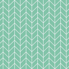 green chevron fabric