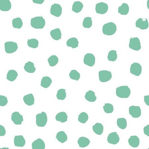 green dots fabric 