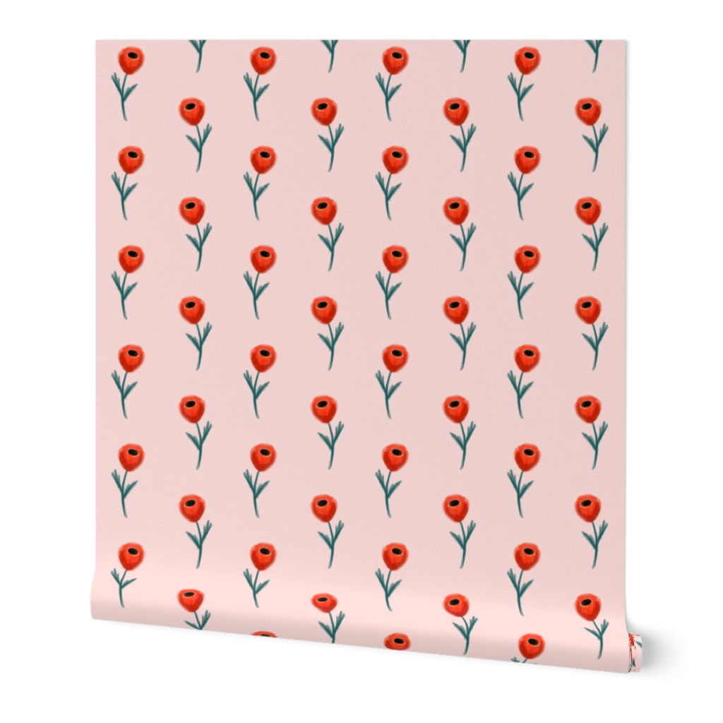 poppy fabric - pink