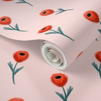 poppy fabric - pink