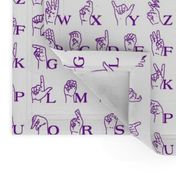 Sign Language Alphabet // Violet