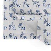 Sign Language Alphabet // Blue