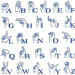 Sign Language Alphabet // Blue