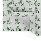 Sign Language Alphabet // Green