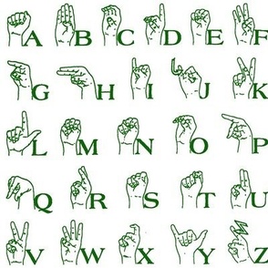 Sign Language Alphabet // Green