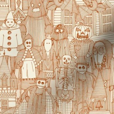 vintage halloween rust ivory