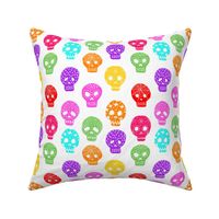 Sugar Skull day of the dead fabric pattern multi colored