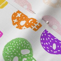 Sugar Skull day of the dead fabric pattern multi colored