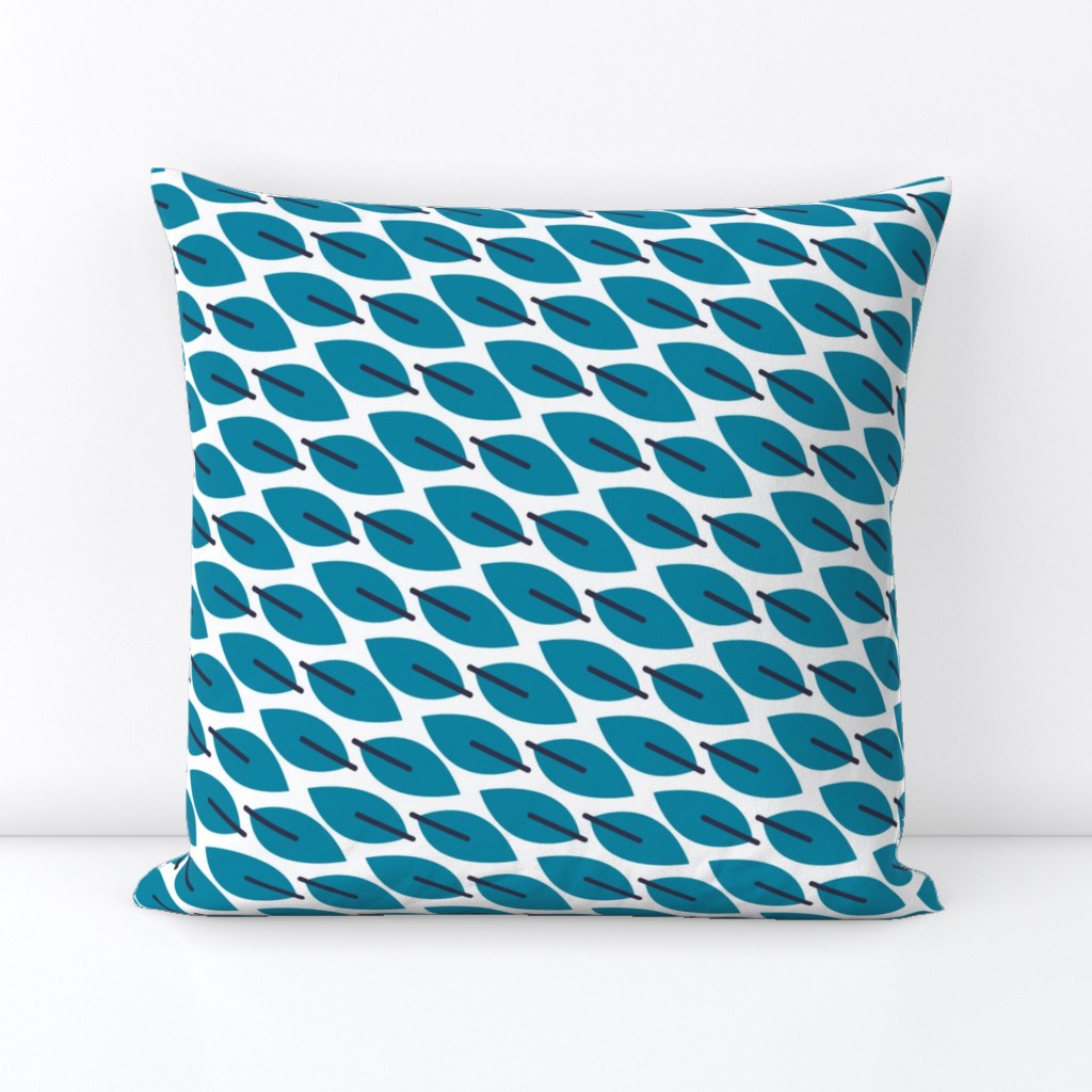 Geometric Feathers in Blue