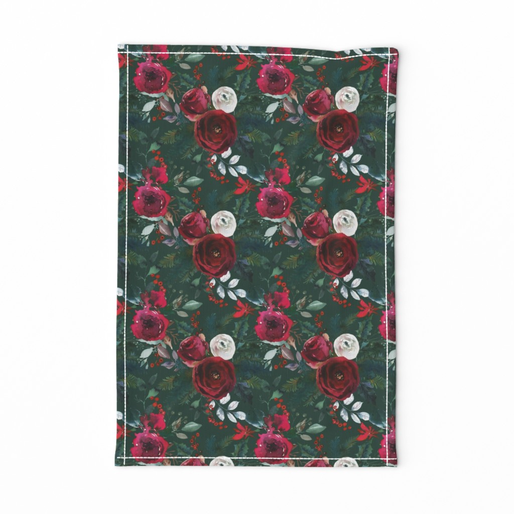 Christmas Floral Green