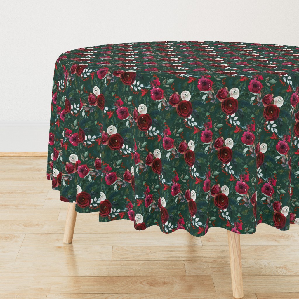 Christmas Floral Green