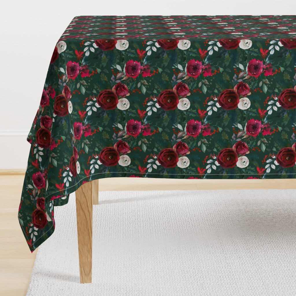 Christmas Floral Green